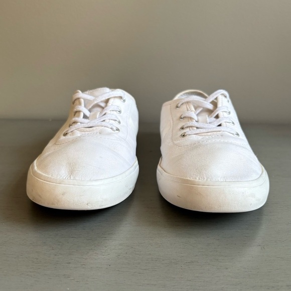 Converse Costa Women White Canvas Sneakers Trainers Size 8.5 Low Top Classic - Picture 3 of 11